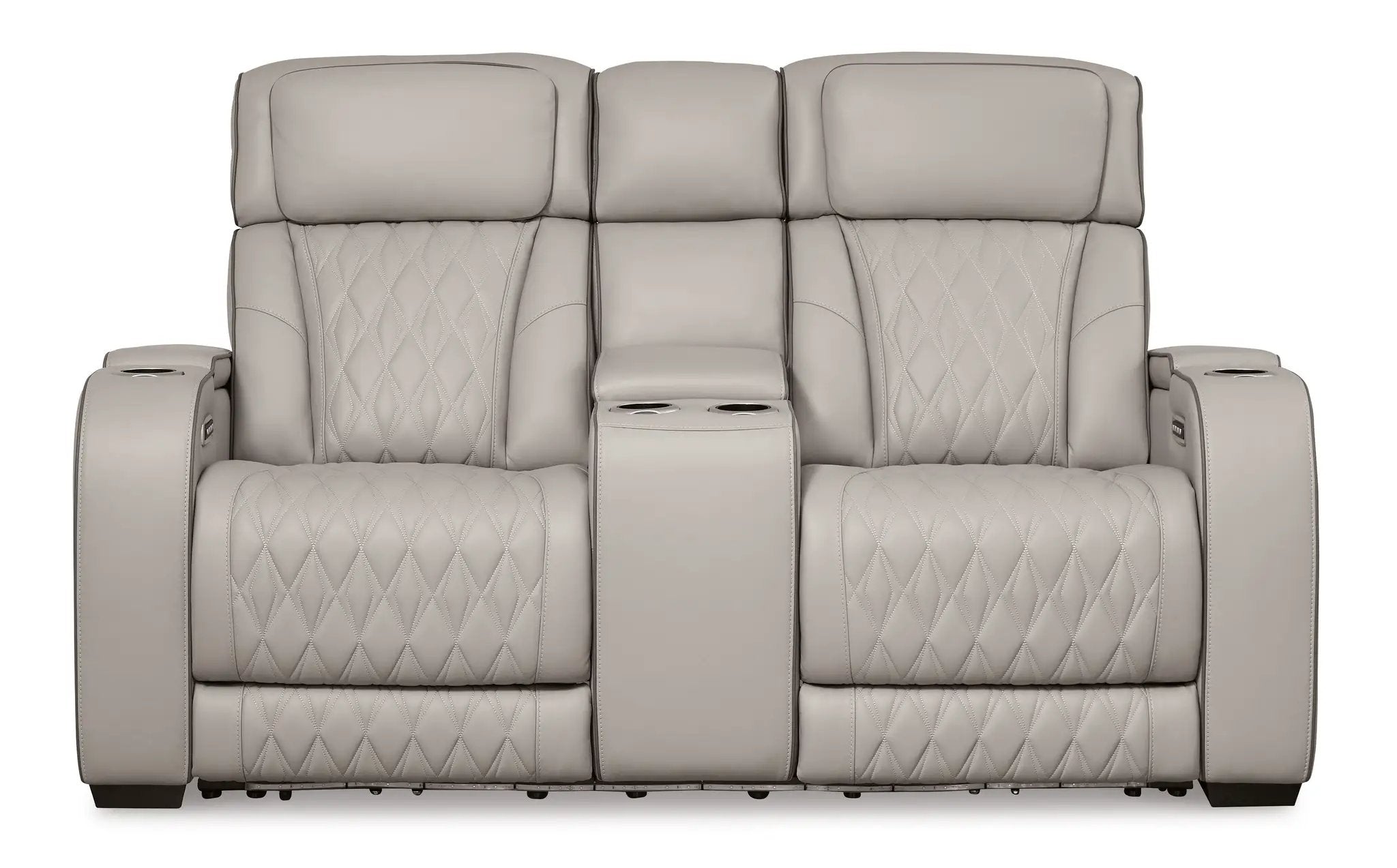 Boyington - Power Reclining Loveseat With Console/Adj Hdrst by Unique Piece Furniture