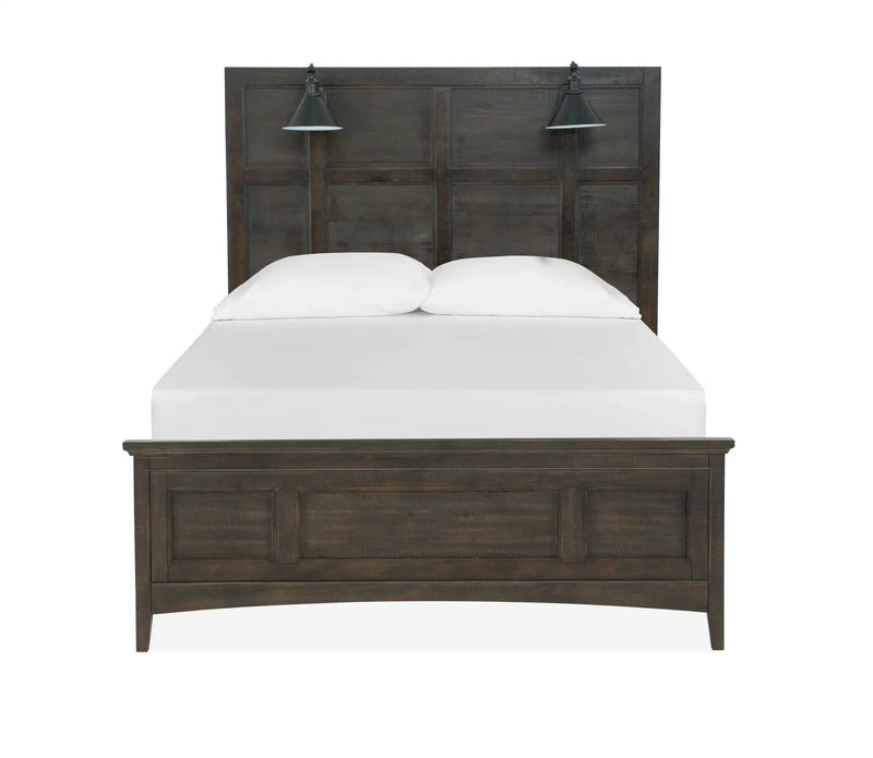 Westley Falls - Complete Lamp Panel Bed With Regular Rails by Unique Piece Furniture