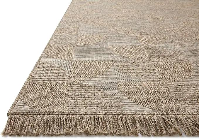 Loloi Dawn Collection Indoor/Outdoor DAW-08 Beige 7'-8" x 10' Area Rug by GreenHaven Gardens