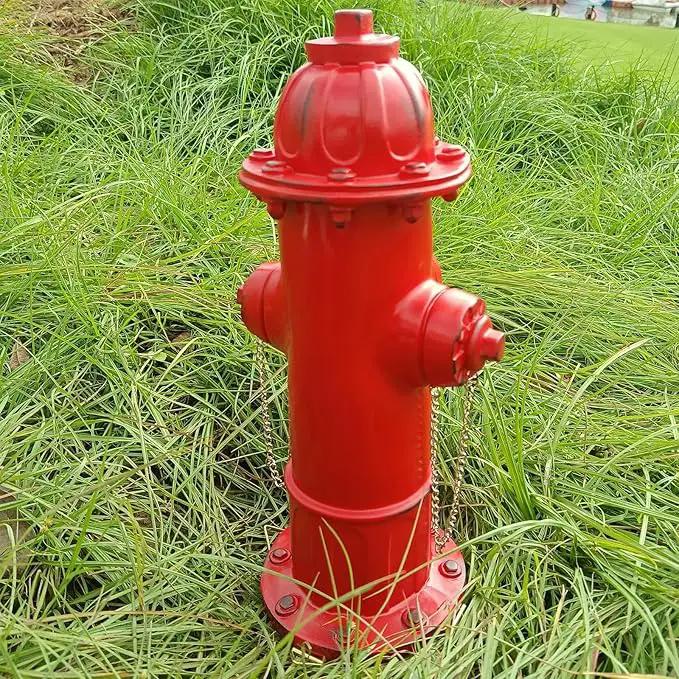 Fire Hydrant for Dogs to Pee On: Dog Fire Hydrant Pee Post Outdoor - 13" Training Post Statue for Yard Garden (Red) by GreenHaven Gardens