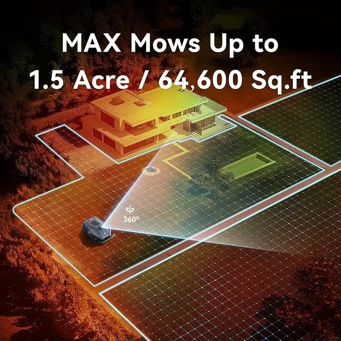 Neomow X Pro Robot Lawn Mower, Perimeter Wire Free for 1.5 Acres 3D LiDAR SLAM+Vision Mapping Robotic Lawnmower, No RTK Station Required, AI Accurate Obstacle Avoidance, App Control, Anti-Theft by GreenHaven Gardens