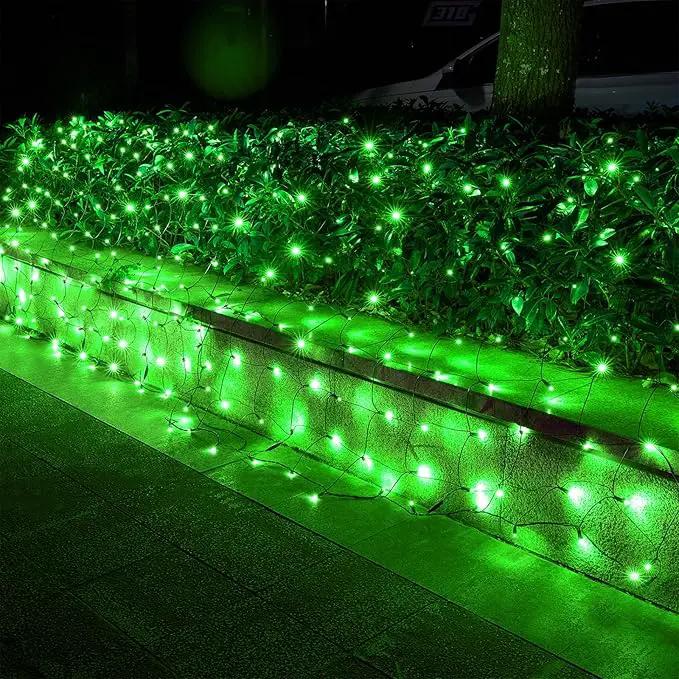 Led Christmas Net Lights Outdoor Christmas Decorations 120Led 6Ftx4Ft Connectable Waterptoof Mesh Net Lights for Trees Bushes Wedding Garden Outdoor Christmas Decorations (Green) by GreenHaven Gardens