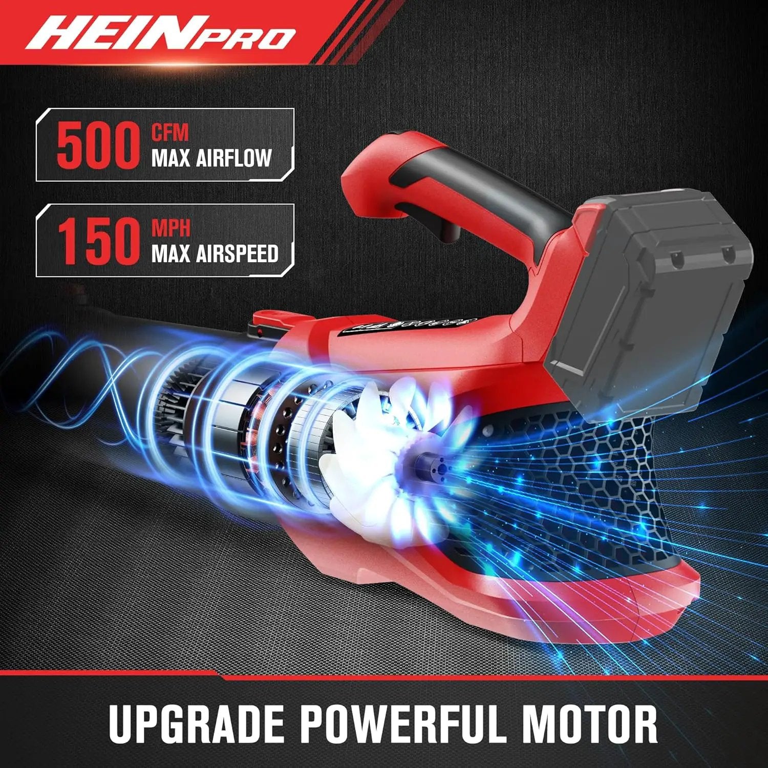 Cordless Leaf Blower Up to 500CFM Compatible with Milwaukee M18 Battery (Tool Only), Electric Leaf Blower Cordless with 5 Speed Modes, Battery Powered Leaf Blowers for Lawn Care, Yard by GreenHaven Gardens