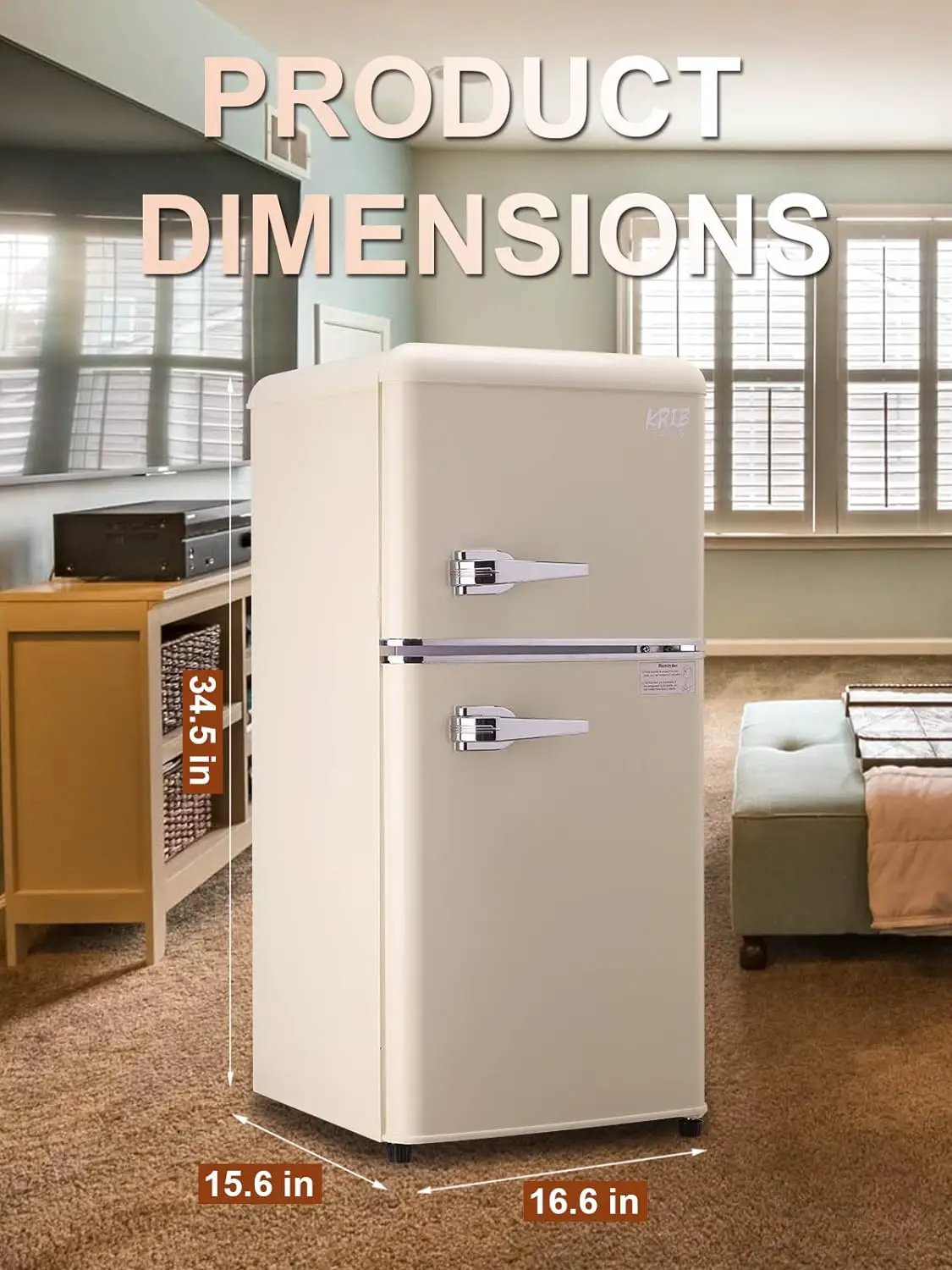 3.5Cu.Ft Compact Refrigerator Mini Fridge with Freezer by HouseOfZazla