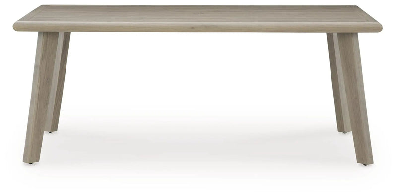 Cliff Trails - Rectangle Dining Table With Umbrella Option - Beige by Unique Piece Furniture