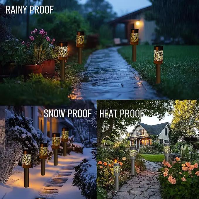 Dazzle Bright Solar Pathway Lights Outdoor, 12 Pack LED Warm White Waterproof Solar Powered Landscape Lights for Walkway Driveway Lawn Patio Yard Garden by GreenHaven Gardens
