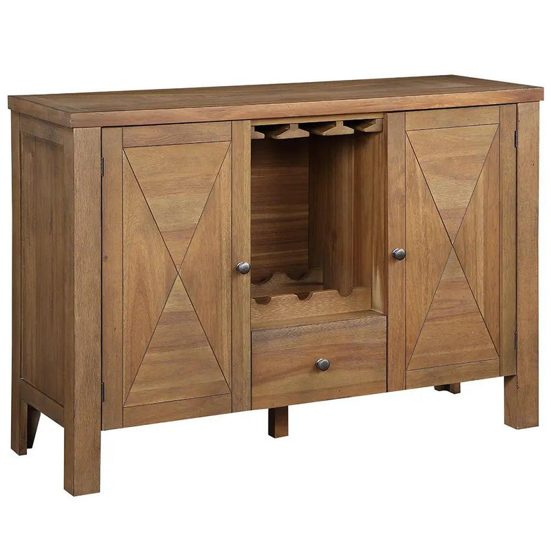Pascaline - Server - Rustic Brown & Oak by Unique Piece Furniture