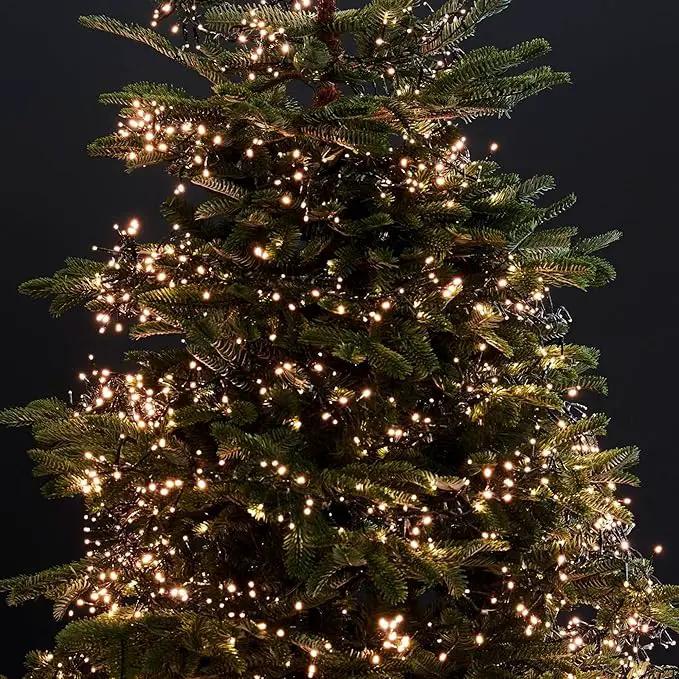 Dazzle Bright Christmas String Lights, Connectable Waterproof String Lights Green Wire with 8 Modes, Christmas Decorations for Indoor Yard Garden (Warm White, 300 LED) by GreenHaven Gardens
