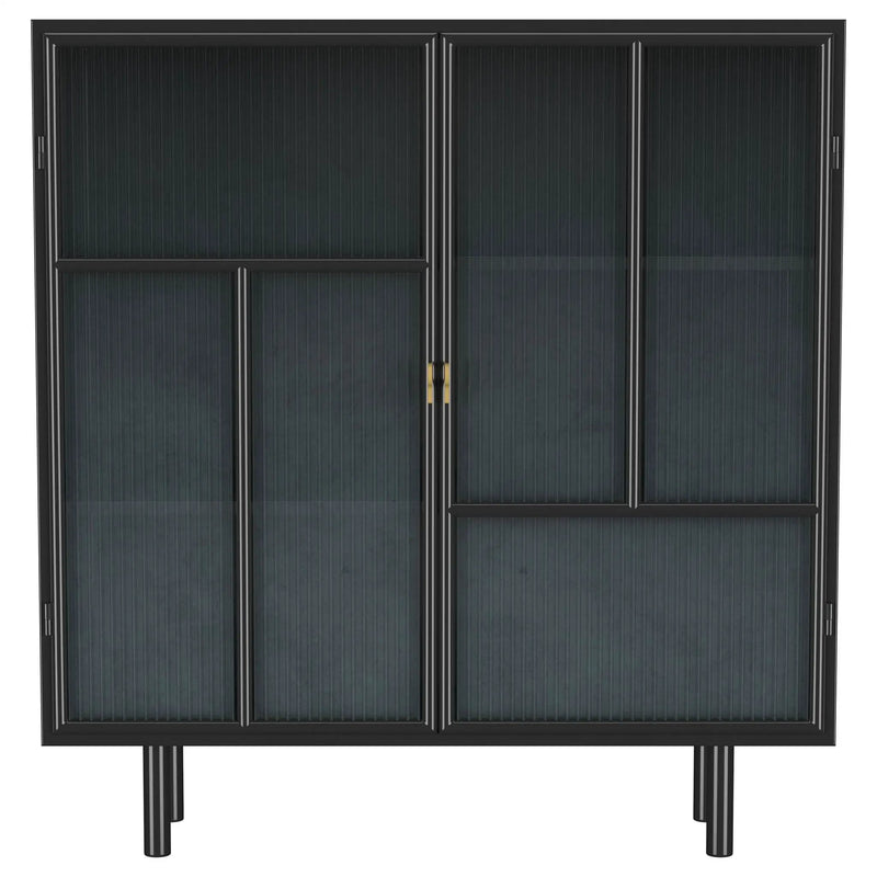Dalia 2-door Accent Storage Cabinet with Shelving Black by Unique Piece Furniture
