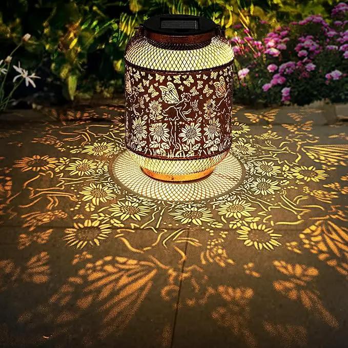 Hummingbird Solar Lantern Outdoor Waterproof Garden Decor, Christmas Gifts for Women, Mom, Metal Hanging Sunflower Solar Lights Outdoor Decoration for Yard, Patio, Tabletop, Pathway by GreenHaven Gardens
