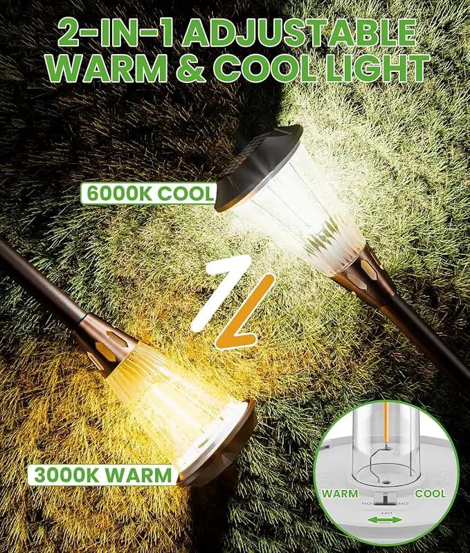 4 Pack Solar Pathway Lights Waterproof IP65, 2-in-1 Warm&Cool Solar Lights Outdoor, Bright Solar Light Outside Pathway, Auto On/Off Outdoor Light for Yard Walkway Driveway Landscape by GreenHaven Gardens