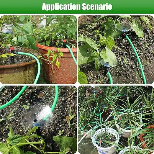 Efficient Drip Irrigation System 75FT+50FT Smart Irrigation Solution for Gardens Farms and Indoor Plants That Saves Water Resources and Improves Crop Yield by GreenHaven Gardens