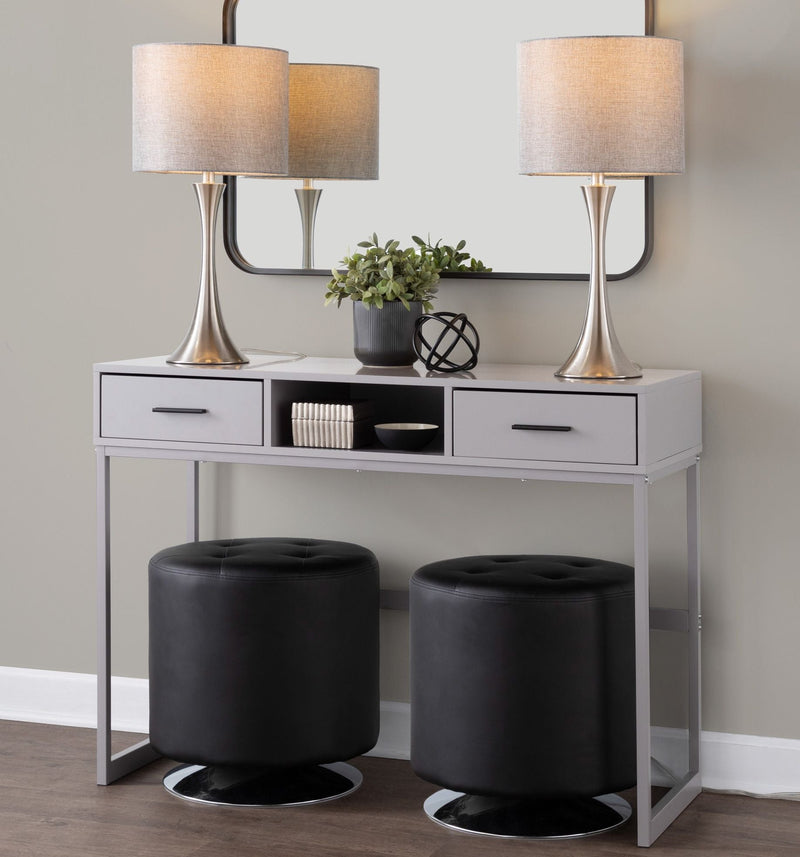 Lenuxe - Contemporary Semi Gloss Table Lamp (Set of 2) by HouseOfZazla