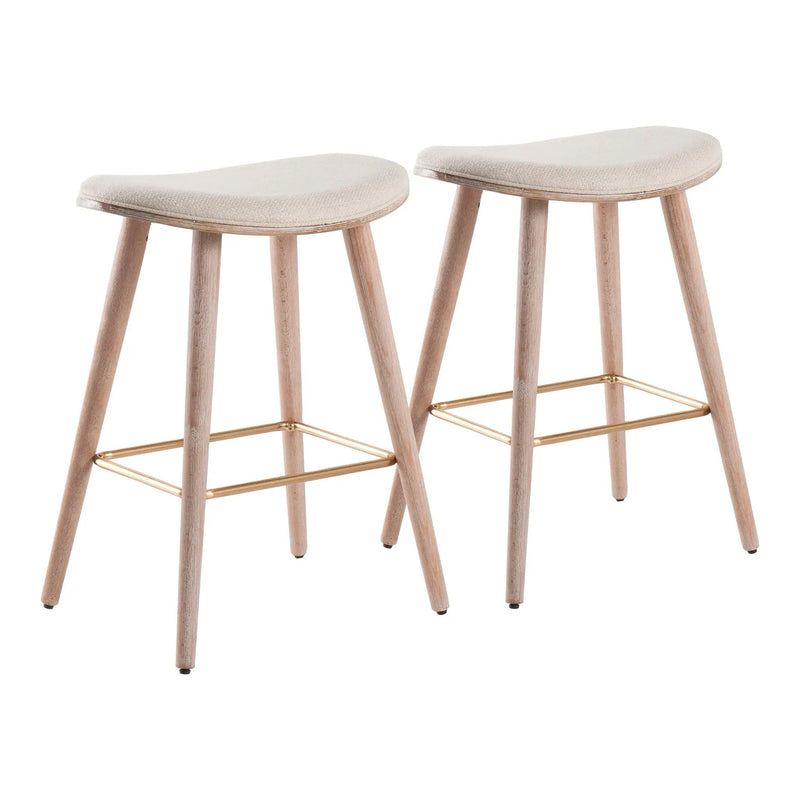 Saddle - Contemporary Counter Stool (Set of 2) by HouseOfZazla