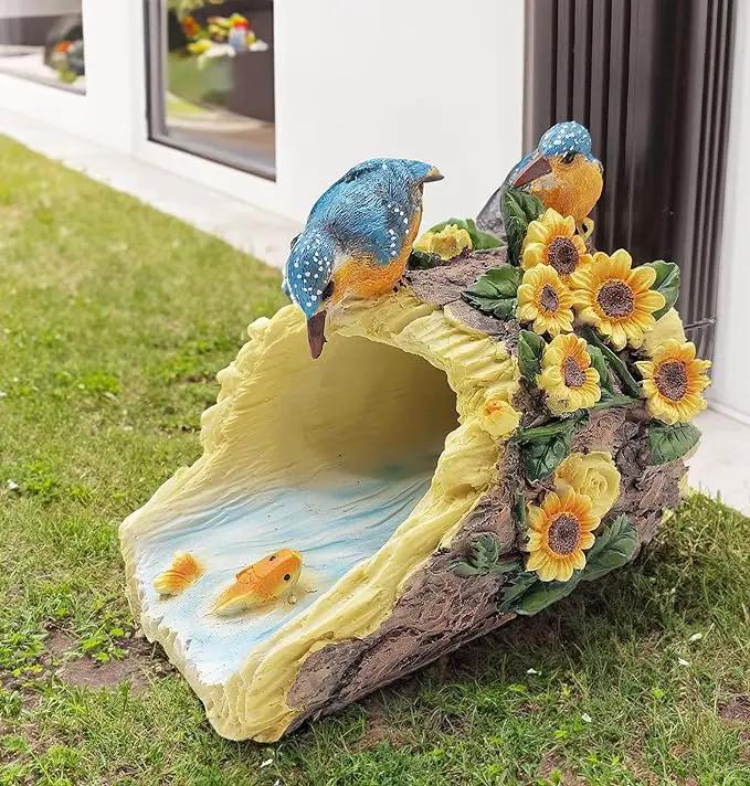 Hummingbird Gutter Extender Diverter, Decorative Downspout Extensions, Splash Block, Eco-Friendly Resin, 3"x4" Downspouts, Unique Garden Statue Ornament, Ideal Outdoor Decor Gift by GreenHaven Gardens