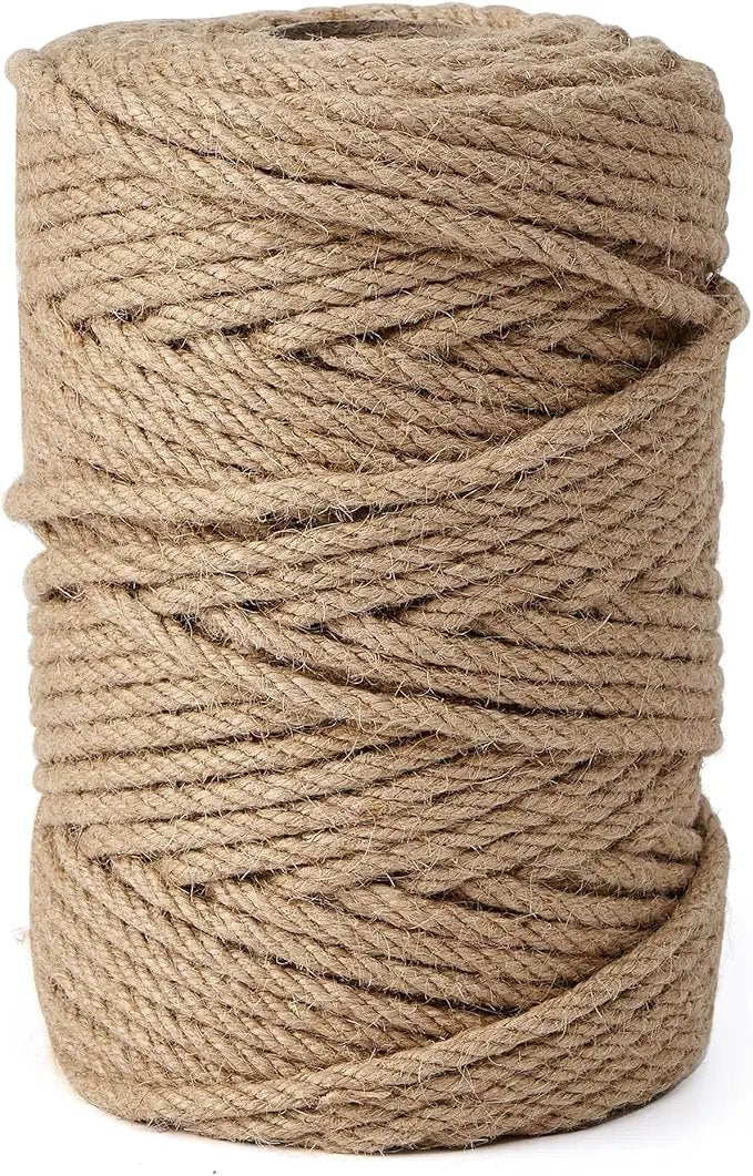 Natural Jute Twine,328 Feet 1/4 inch Hemp Twine Rope for Gift Wrapping Craft Plant Garden Christmas Handmade Arts Decoration Packing String Home Decor by GreenHaven Gardens