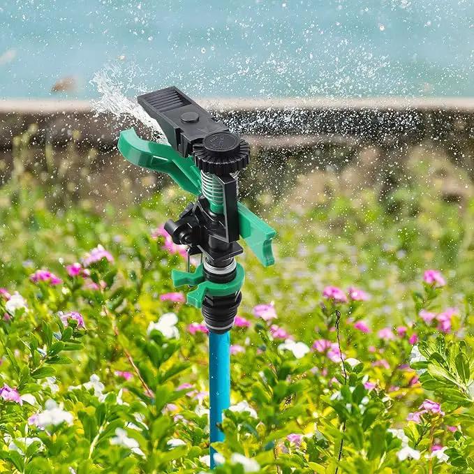 1/2 Inch Plastic Impact Sprinklers Adjustable 0 Degree to 360 Degree Pattern Plastic Sprinkler Head for Garden Watering Supplies (2 Pieces) by GreenHaven Gardens