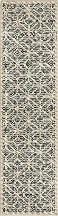 Rugshop Contemporary Geometric Indoor/Outdoor Runner Rug 2' 3" X 12' Blue by GreenHaven Gardens