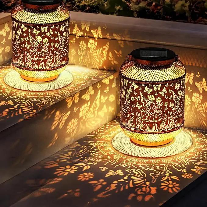 Solar Lanterns Outdoor Waterproof Hanging Solar Lights, Butterfly Gardening Gifts for Women, Mom, Metal Decorative LED Fairy Lanterns for Yard, Patio, Lawn, Garden Decor by GreenHaven Gardens