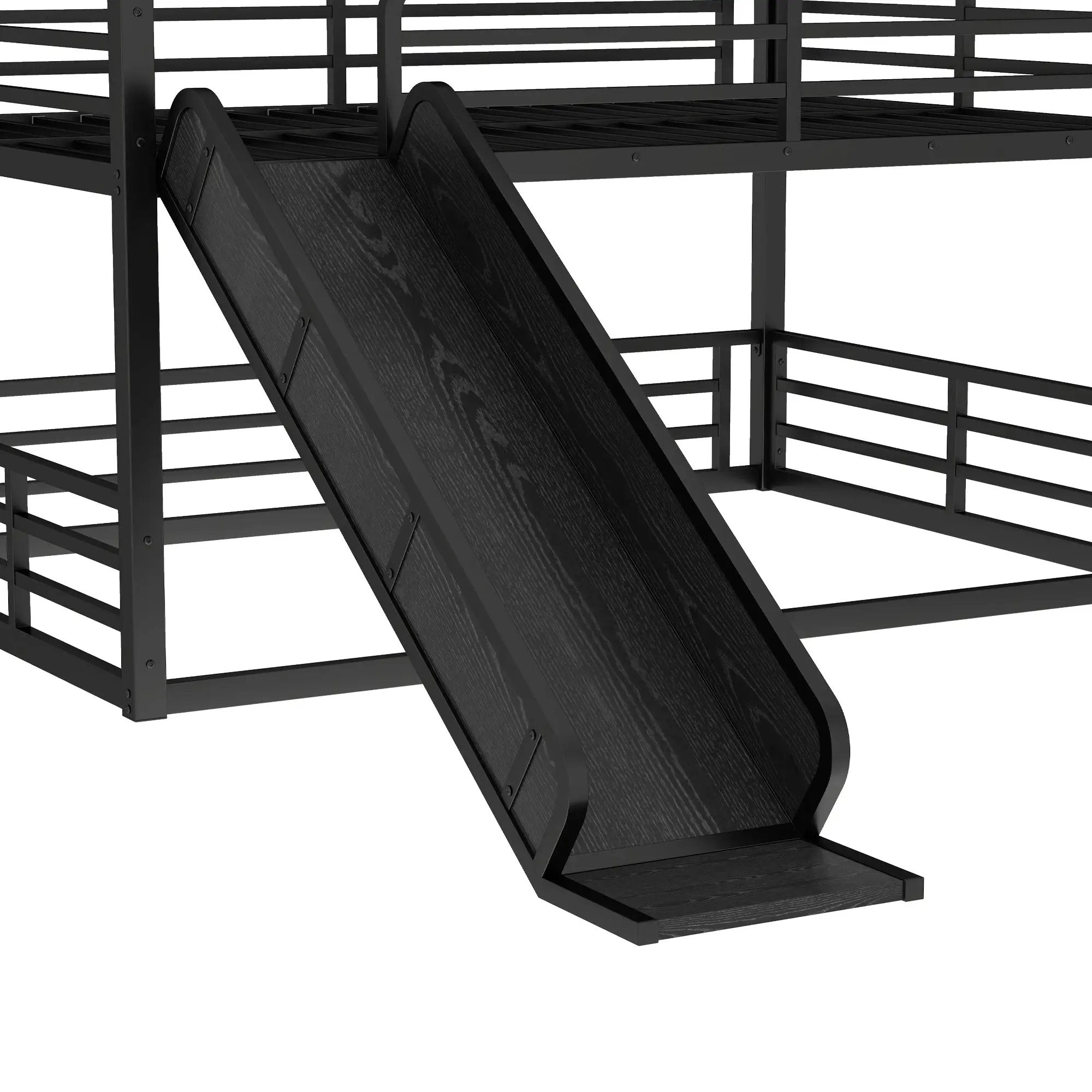 Full Over Full Over Full Bunk Bed with Slide by HouseOfZazla