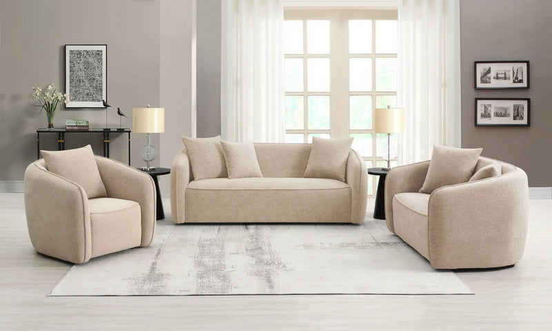 Keith - 3 Piece Living Room Set (Comes With Matching Color Toss Pillows) by HouseOfZazla