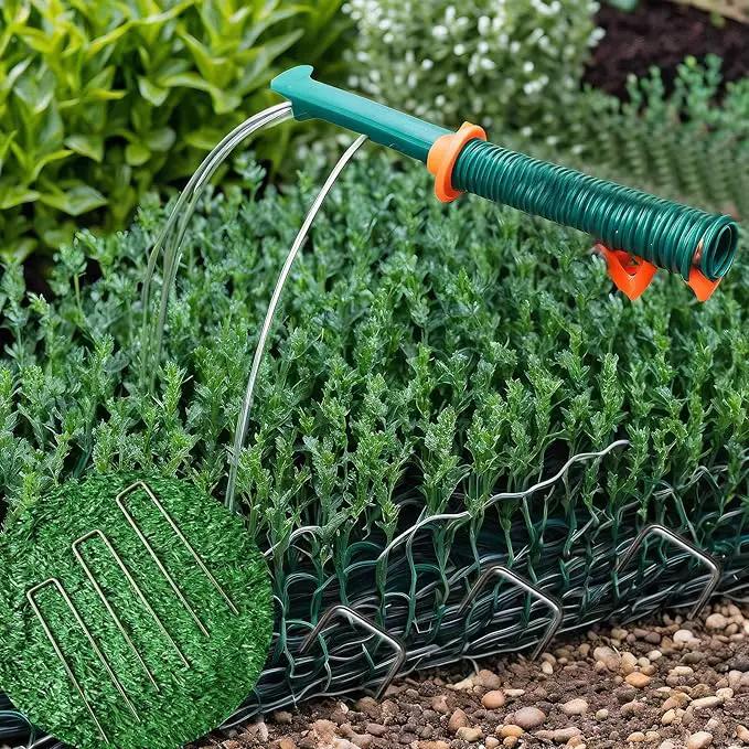 Galvanized Landscape Staples, 100 Pack 6 Inches Garden Lawn Stakes 11 Gauge U-Shaped Yard Turf Fabric Sod Pins for Weed Barrier Christmas Decorations Ground Cover Fabric by GreenHaven Gardens