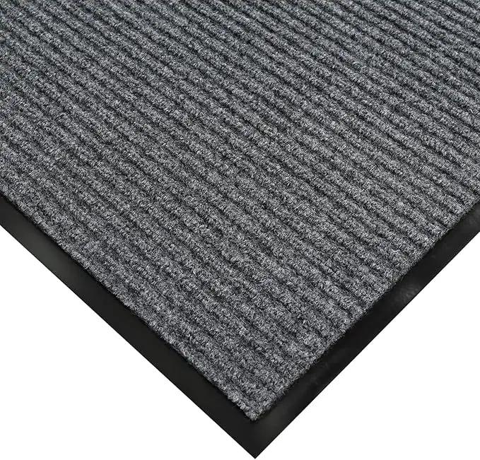 fani Heavy Duty Large Outdoor Indoor Entrance Doormat Waterproof Low Profile Entrance Rug Front Door Mat Patio Anti-Skid Rubber Back, 35x60 inch (Light Grey) by GreenHaven Gardens