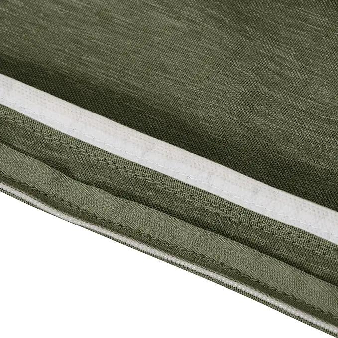 Classic Accessories Montlake Water-Resistant 21 x 20 x 4 Inch Patio Lounge Back Cushion, Heather Fern Green, Outdoor Loveseat Cushions by GreenHaven Gardens
