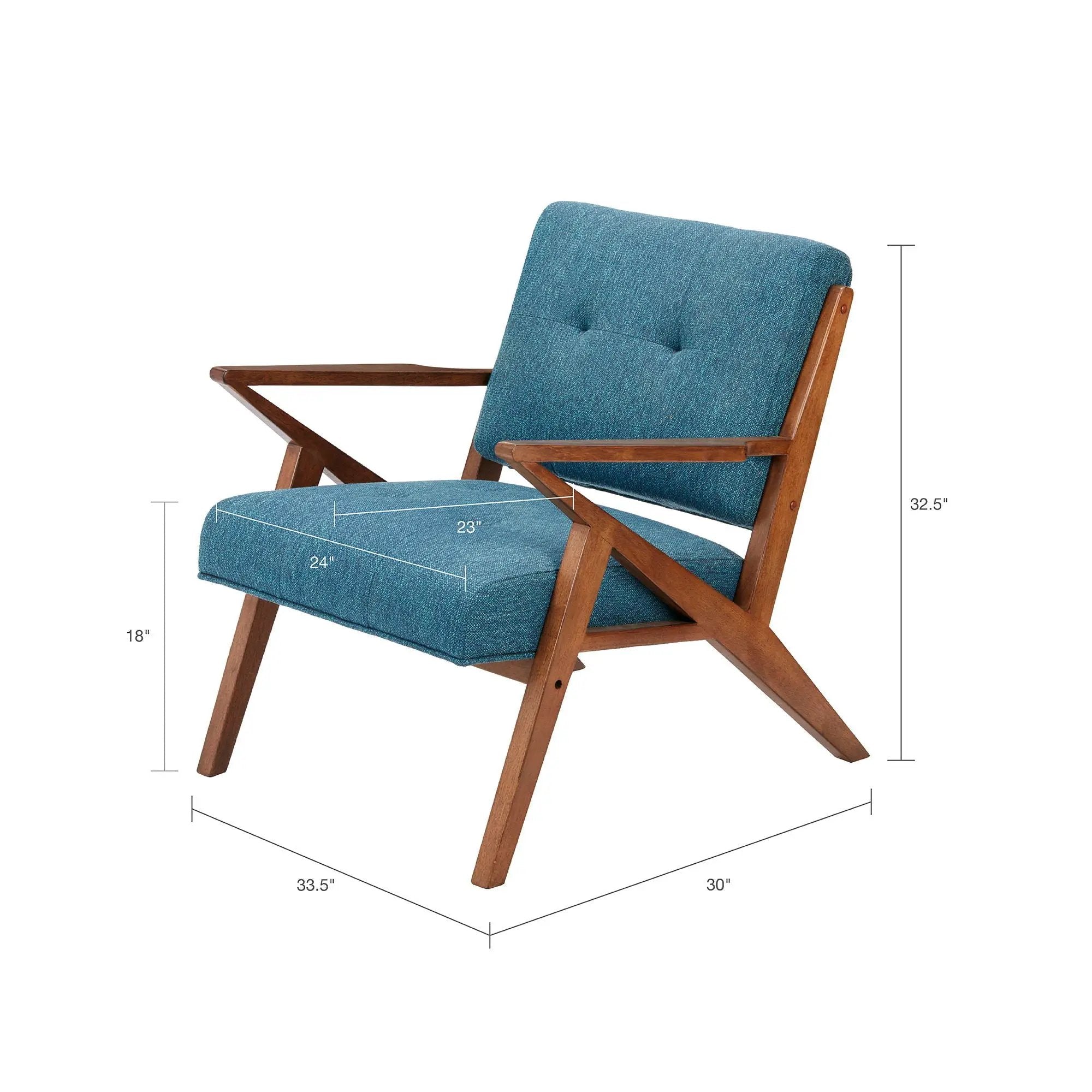 Lounge Chair With Tufted Upholstery And Solid Frame by HouseOfZazla