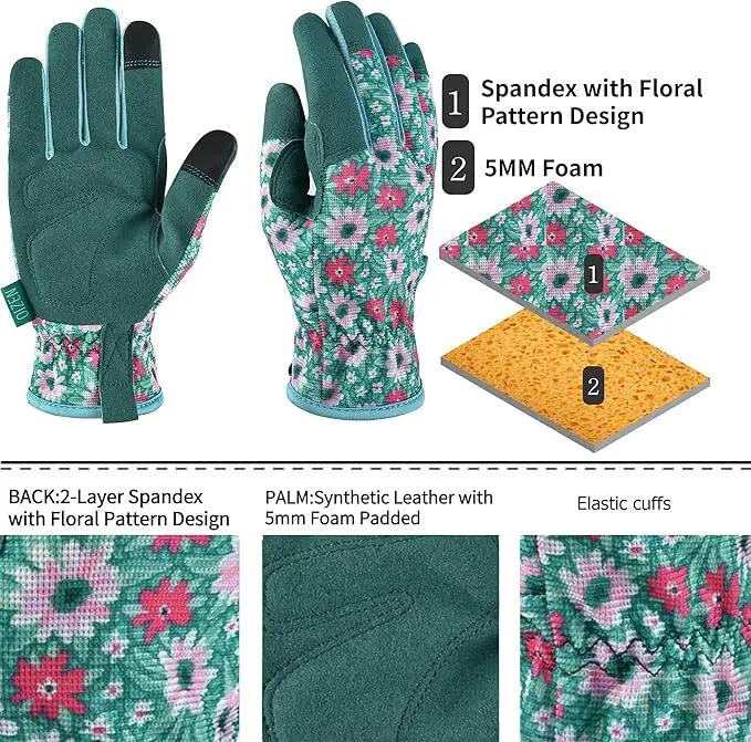 Gardening Gloves for Women and Men, Garden Gloves with Touch Screen, Thorn Proof Puncture Resistant Working Gloves, Gardening Gifts for Women, Size Large by GreenHaven Gardens