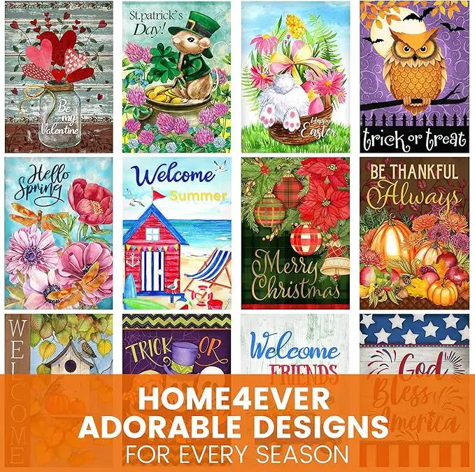 Spring Garden Flags 12.5x18 Double Sided - Floral Welcome Bouquet Flag Printed in Premium Polyester - Seasonal House Welcome Banner for Outdoor, Yard, Lawn, Deck, Patio - Suits Most Holder by GreenHaven Gardens