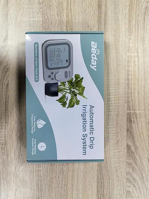 Automatic Plant Waterer Self Watering System Indoor for 15 Potted Plants Pack of 2, Auto Drip Irrigation Kit Programmable Water Timer w Smart Humidity Detection by GreenHaven Gardens