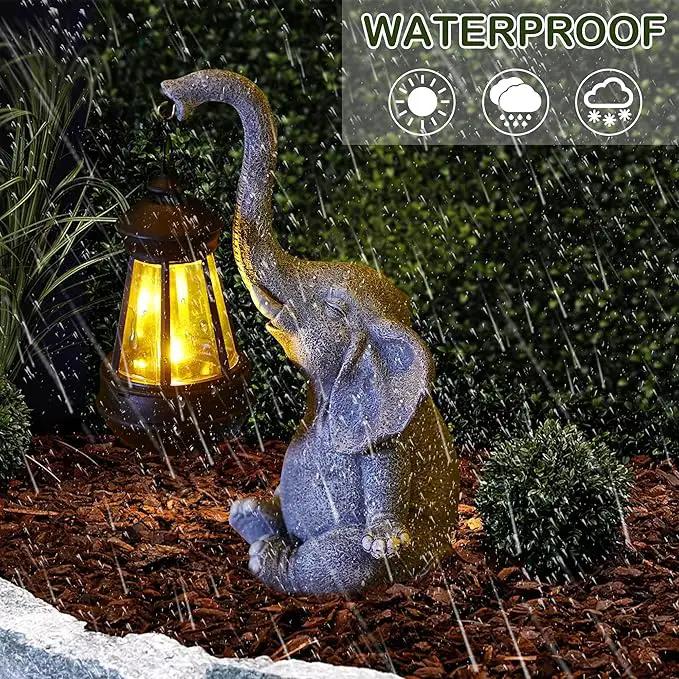 Attivolife Lucky Elephant Solar Statue Light for Garden Decor, Outdoor Waterproof Figurines Lamp, Art Patio Lawn Easter Balcon Yard Ornament - Beautifully Home Ideal Birthdays Gifts for Women Mom by GreenHaven Gardens