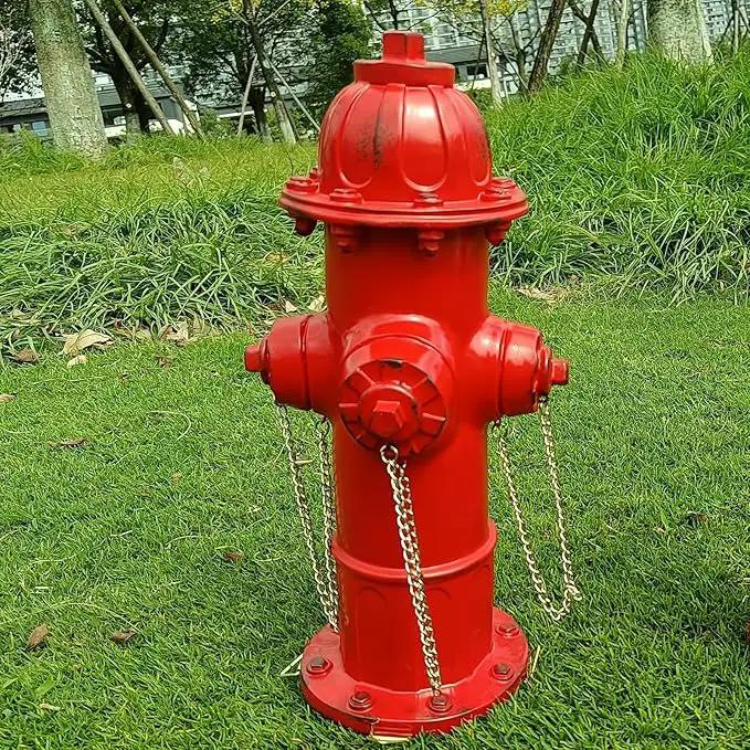 Fire Hydrant for Dogs to Pee On: Dog Fire Hydrant Pee Post Outdoor - 13" Training Post Statue for Yard Garden (Red) by GreenHaven Gardens