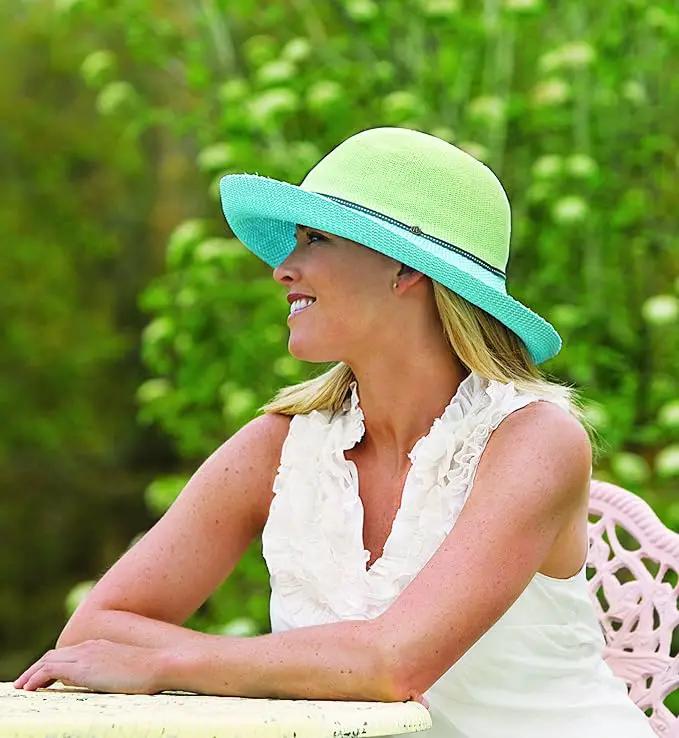 Wallaroo Women’s Victoria Two-Toned Sun Hat – UPF 50+ Sun Protection, Wide Brim, Adjustable, Cotton Lining, Summer Holiday by GreenHaven Gardens