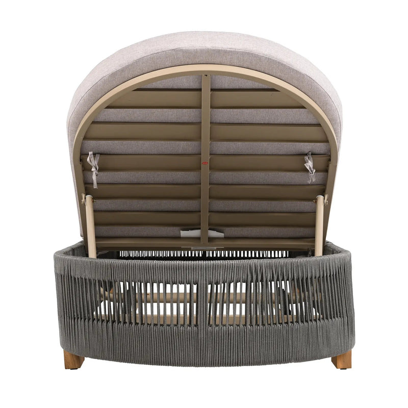 Outdoor Acacia Wood Patio Adjustable Lounge Chair Set of 2 by HouseOfZazla