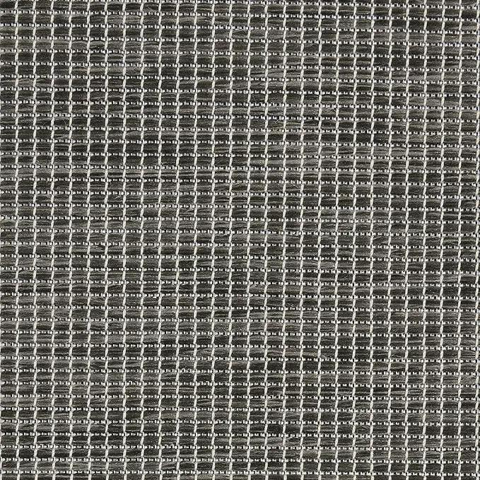 Nourison Positano Indoor/Outdoor Charcoal 3' x 5' Area Rug, Easy Cleaning, Non Shedding, Bed Room, Living Room, Dining Room, Backyard, Deck, Patio (3x5) by GreenHaven Gardens