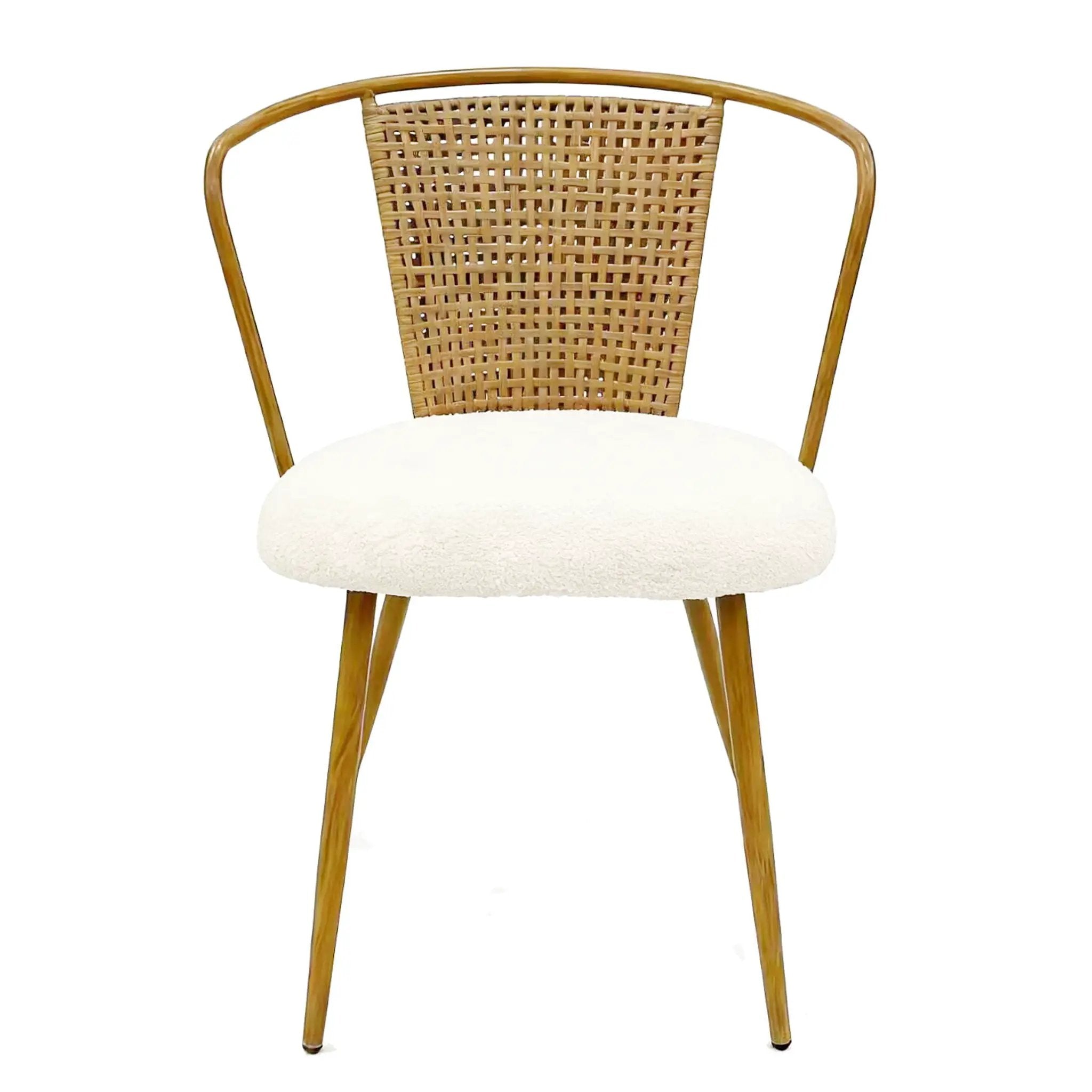 Dining Chairs With Wing Back Design For Kitchen (Set of 2) - Beige / Brown by HouseOfZazla