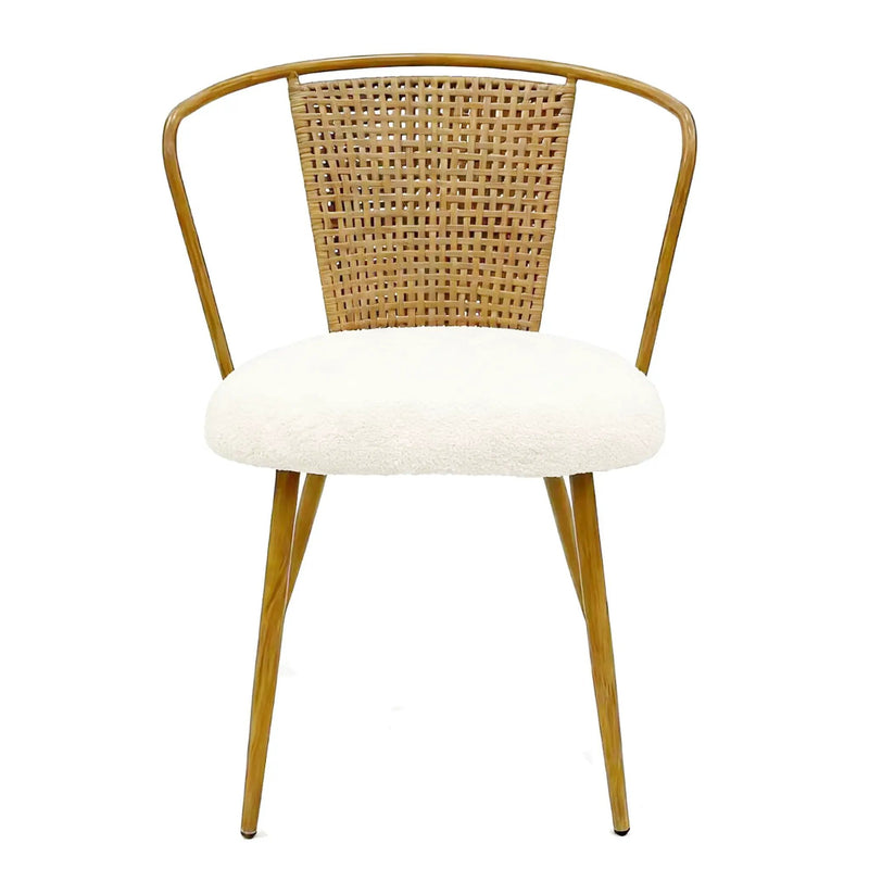Dining Chairs With Wing Back Design For Kitchen (Set of 2) - Beige / Brown by HouseOfZazla