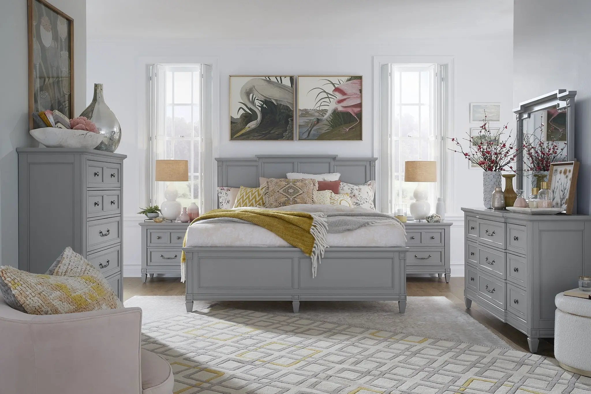 Glenbrook - Landscape Mirror - Pebble by Unique Piece Furniture