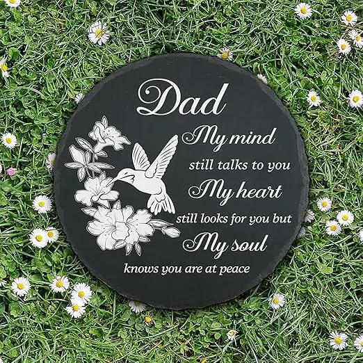 Dad Memorial Stone for Garden Memorial Plaque Father Sympathy Stepping Stone for Loss of Father in Loving Memory of Dad Memorial Grave Stone TNA21 by GreenHaven Gardens
