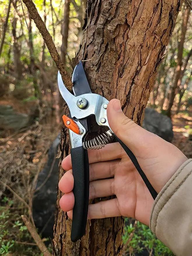 Saboten 7.9" Japanese Pruning Shears - forest Originals, Premium Steel Blades, Made in Japan, Rust Resistant, Gardening Scissors with Duracon Safety Lock by GreenHaven Gardens