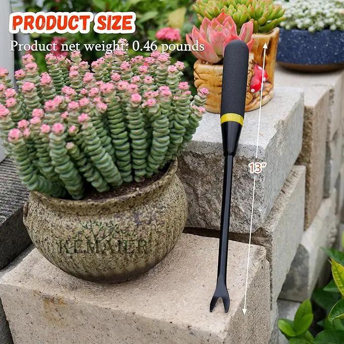 3 - in - 1 Garden Tool Set, Heavy - Duty Stainless - Steel Large Trowel, Transplant Serrated Shovel, and Dandelion Weeder, Suitable for Garden Weeding, Soil Loosening, and Bulb Planting by GreenHaven Gardens