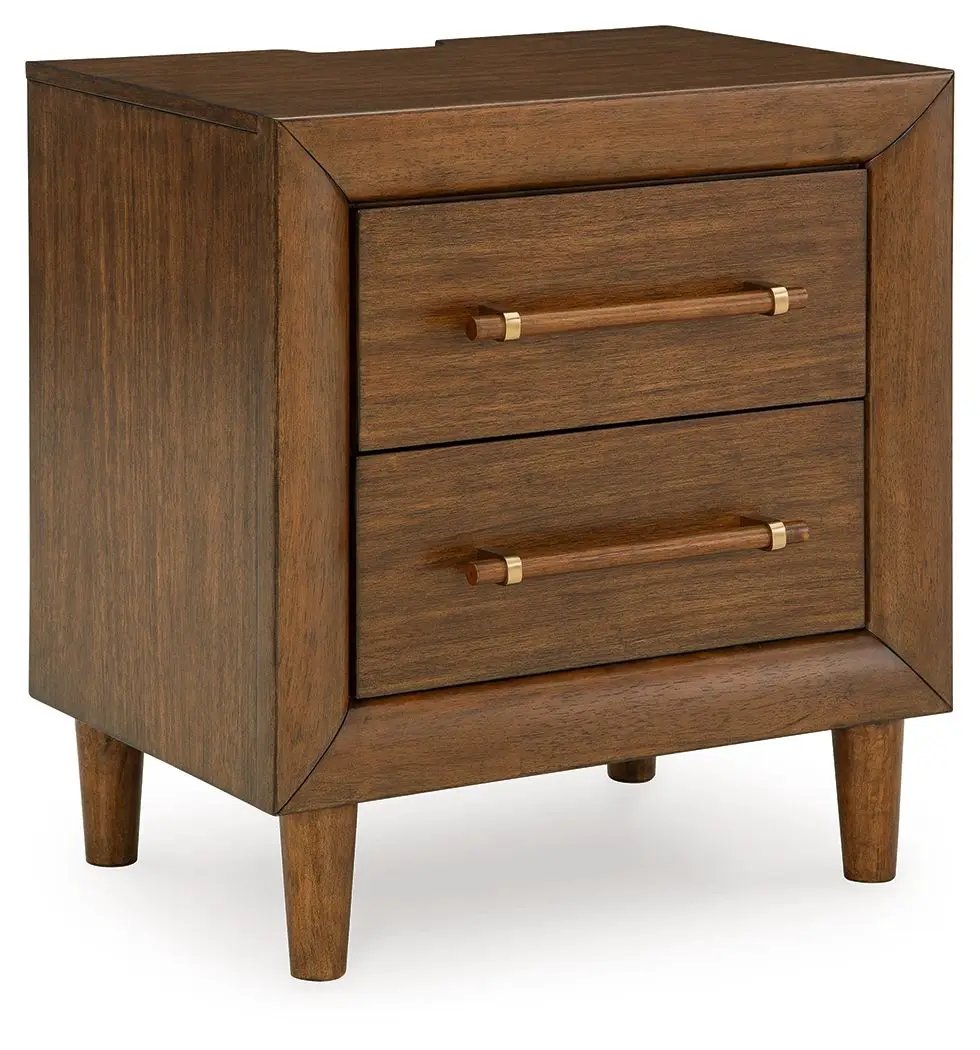 Lyncott - Two Drawer Night Stand - Brown by Unique Piece Furniture