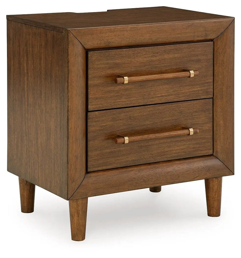 Lyncott - Two Drawer Night Stand - Brown by Unique Piece Furniture