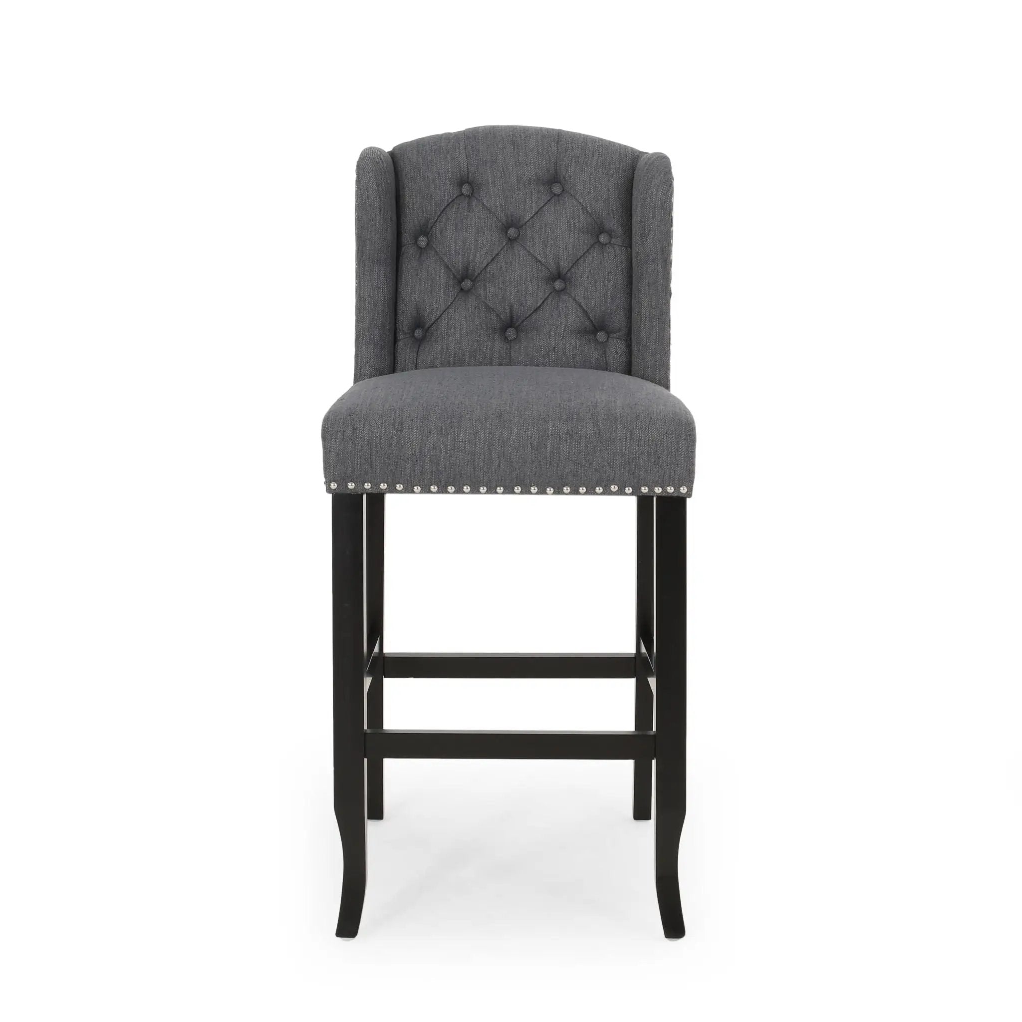 Vienna Contemporary Fabric Tufted Wingback Counter Stools (Set of 2) by HouseOfZazla