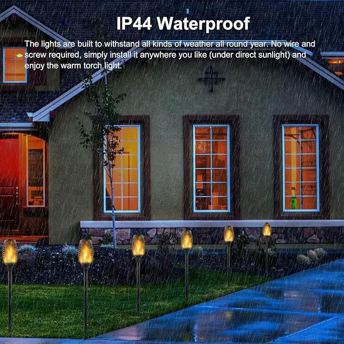 16 Pack Upgraded Solar Lights Outdoor, Mini Solar Torch Lights with Flickering Flames, Waterproof Landscape Decoration Dancing Flame Lights for Garden Pathway Yard, Auto On/Off Dusk to Dawn by GreenHaven Gardens