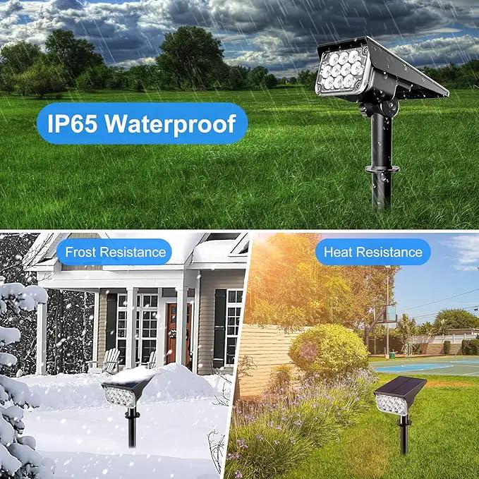 T-SUNUS Christmas Solar Spot Lights Outdoor Color Changing 4 Pack, IP65 Waterproof Solar Landscape Spotlights Garden Pond Lights, 2-in-1 RGB Lighting for Yard Pathway Driveway Walkway Tree Halloween by GreenHaven Gardens