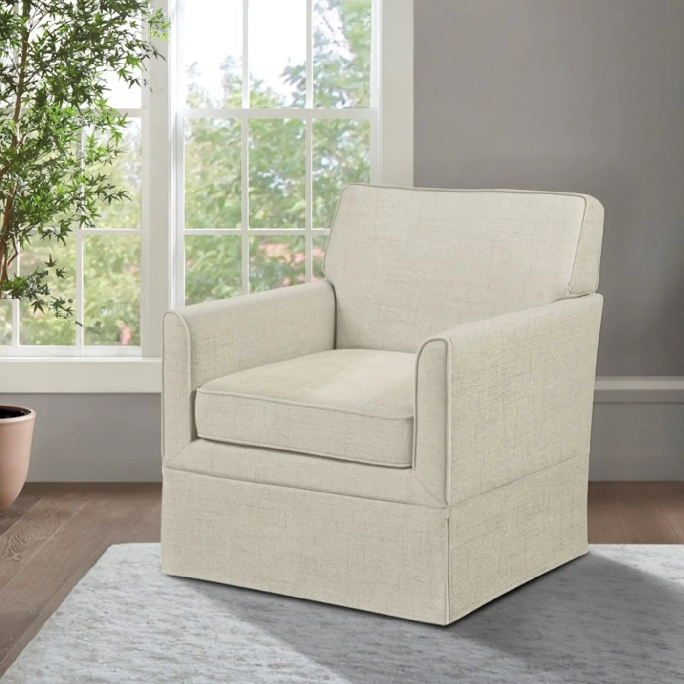 Timeless - Accent Armchair With Classic Track Arm Silhouette And Skirted Base by HouseOfZazla