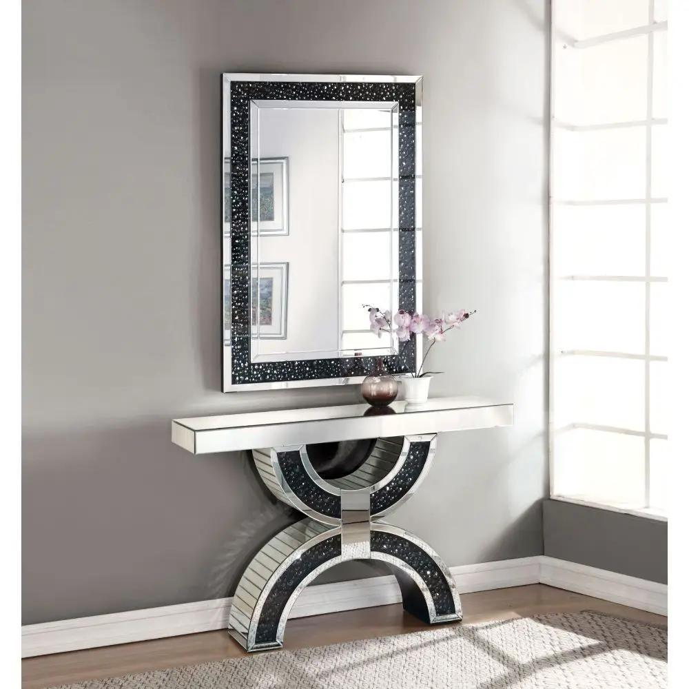 Nysa - Console Table With Faux Crystals - Mirrored by Unique Piece Furniture